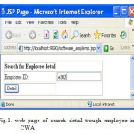 Fig.1. web page of search detail trough employee in CWA